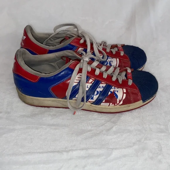 NBA Los Angeles LA Clippers Adidas Superstar Basketball Shoes. Men’s size 10.5 - Picture 4 of 10